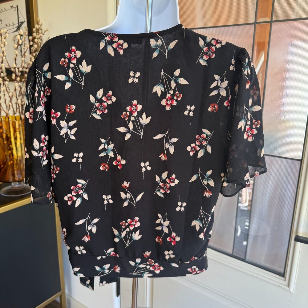 Madewell Floral Wrap Blouse M - Picture 2 of 8